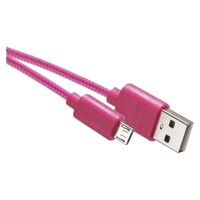 USB kábel 2.0 A/M - micro B/M 1m ružový