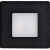 DECENTLY IP44 Black 1.7W WW 100/160lm - Múrové vstavané LED svietidlo