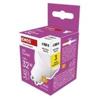 LED žiarovka Classic MR16 biela/ GU10 / 3 W (32 W) / 345 lm / Neutrálna biela