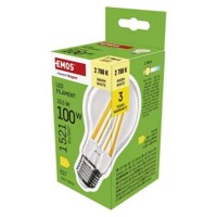 LED žiarovka Filament A60 / E27 / 10,5 W (100 W) / 1521 lm / Teplá biela