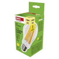 LED žiarovka Filament A70 / E27 / 18 W (150 W) / 2452 lm / Teplá biela