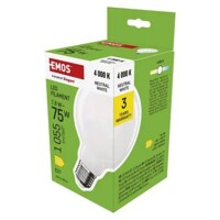 LED žiarovka Filament G95 / E27 / 7,8 W (75 W) / 1055 lm / Neutrálna biela