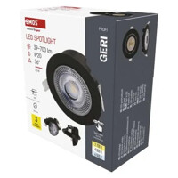 LED SVIETIDLO GERI VST. KR 6,5W 700LM IP20 CCT čierná