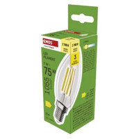 LED žiarovka Filament sviečka / E14 / 7 W (75 W) / 1055 lm / Teplá biela