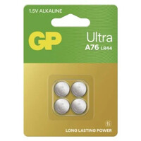 Alkalická gombíková batéria GP Ultra LR44 (A76U)