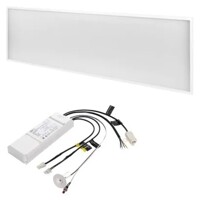 LED panel 30×120, obdĺžnikový vstavaný biely, 40W neut.b.UGR, Emergency