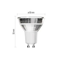 LED žiarovka Classic MR16 strieborná/ GU10 / 3 W (32 W) / 345 lm / Studená bie...