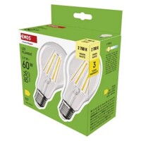 LED žiarovka Filament A60 / E27 / 5,9 W (60 W) / 806 lm / Teplá biela