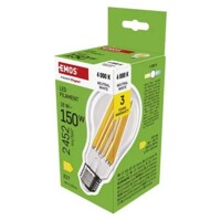 LED žiarovka Filament A70 / E27 / 18 W (150 W) / 2452 lm / Neutrálna biela