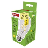 LED žiarovka Filament A60 / E27 / 5,9 W (60 W) / 806 lm / Teplá biela